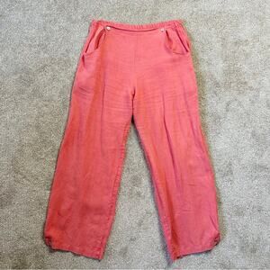 bryn Walker Wide Leg Pants in Coral Pink